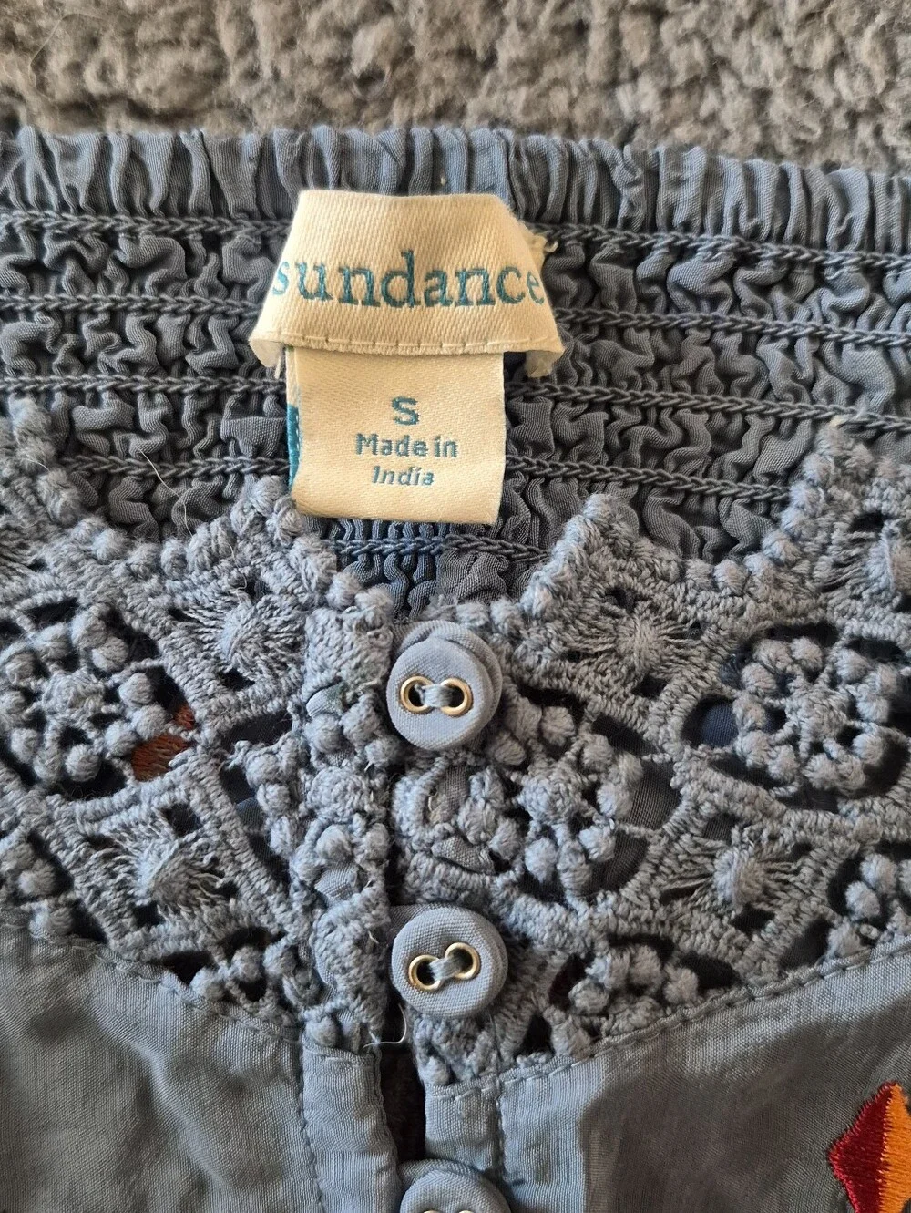 Sundance Embroidered Mixed-Media Crochet Lace Camisole - Picture 4 of 5